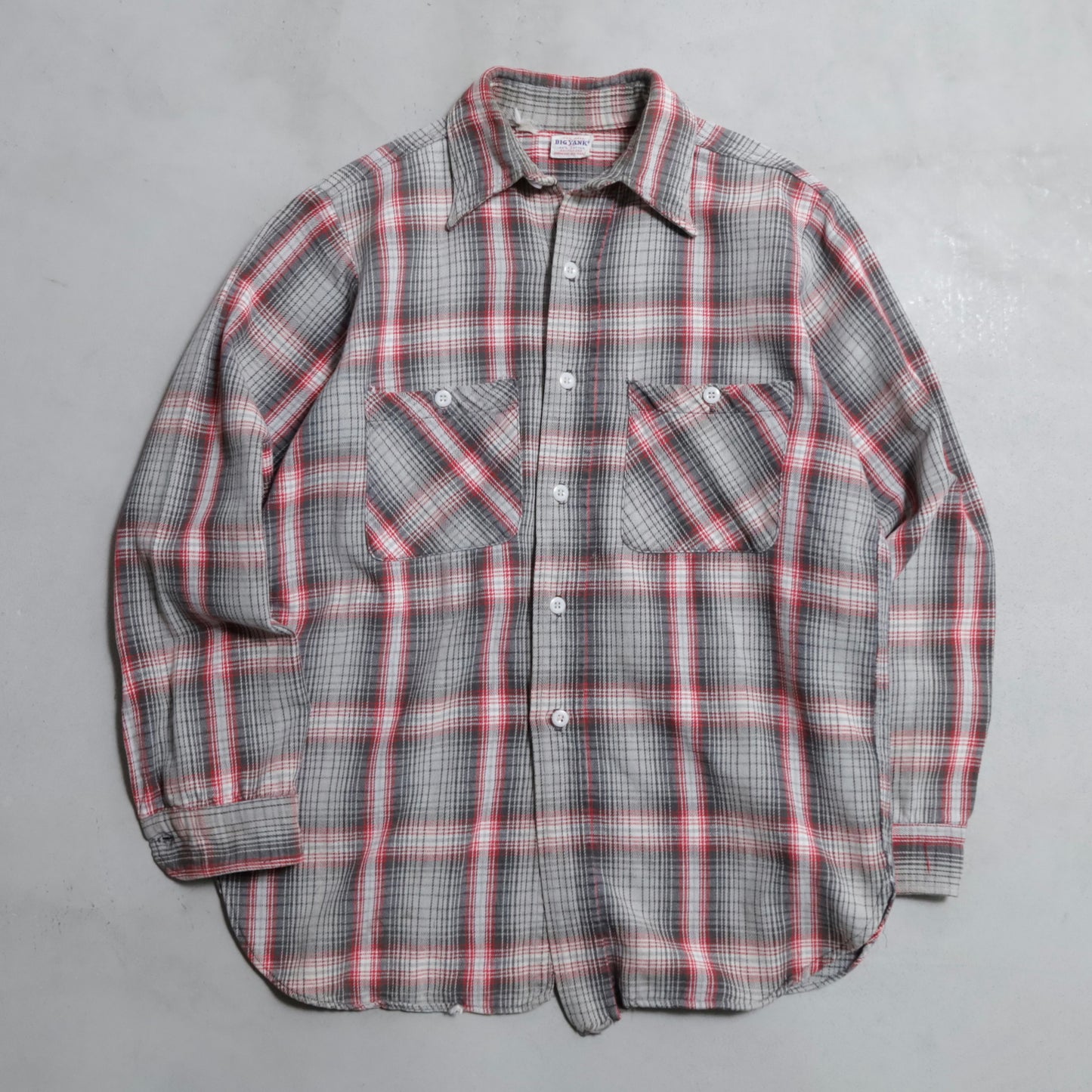 BIG YANK PLAID COTTON FLANNEL SHIRT (GOOD COLOR/GOOD CONDITION)