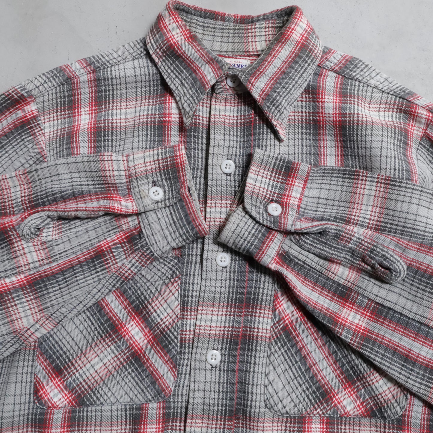 BIG YANK PLAID COTTON FLANNEL SHIRT (GOOD COLOR/GOOD CONDITION)