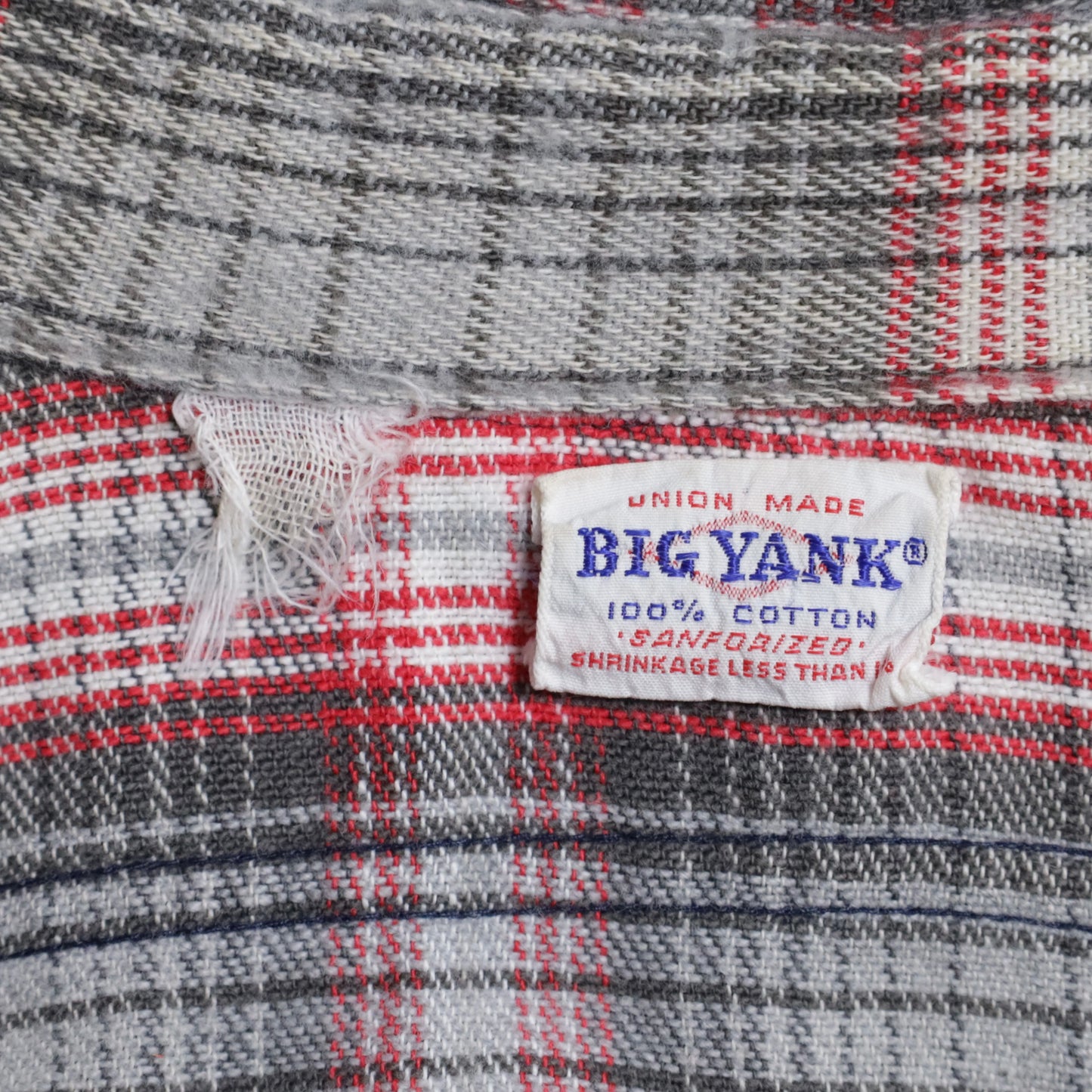 BIG YANK PLAID COTTON FLANNEL SHIRT (GOOD COLOR/GOOD CONDITION)