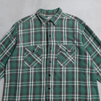 SWEET-ORR PLAID COTTON FLANNEL SHIRT (BIG SIZE/GOOD COLOR/GOOD CONDITION)
