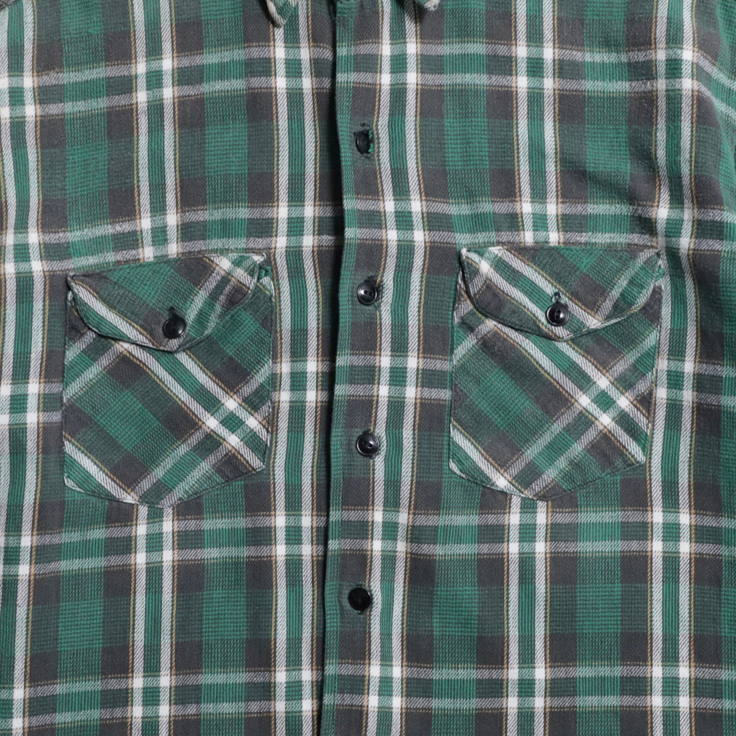 SWEET-ORR PLAID COTTON FLANNEL SHIRT (BIG SIZE/GOOD COLOR/GOOD CONDITION)