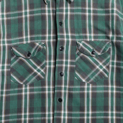 SWEET-ORR PLAID COTTON FLANNEL SHIRT (BIG SIZE/GOOD COLOR/GOOD CONDITION)