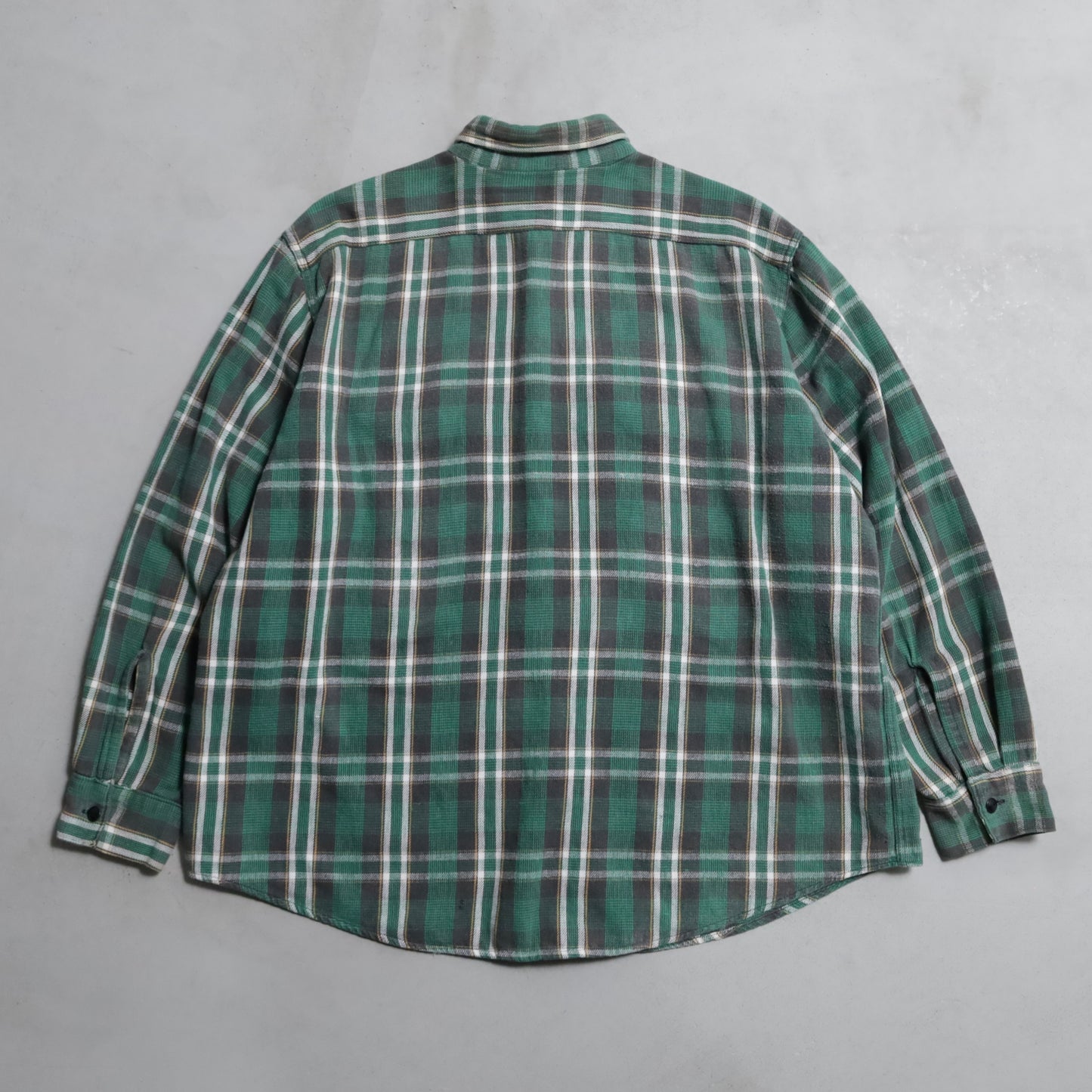 SWEET-ORR PLAID COTTON FLANNEL SHIRT (BIG SIZE/GOOD COLOR/GOOD CONDITION)