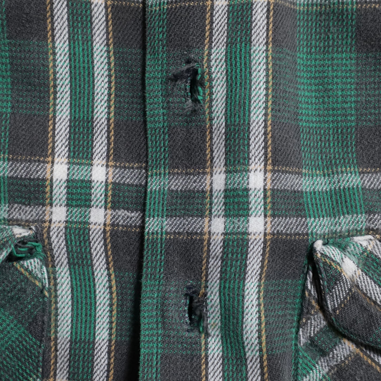 SWEET-ORR PLAID COTTON FLANNEL SHIRT (BIG SIZE/GOOD COLOR/GOOD CONDITION)