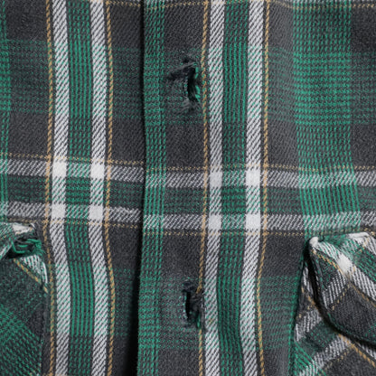 SWEET-ORR PLAID COTTON FLANNEL SHIRT (BIG SIZE/GOOD COLOR/GOOD CONDITION)