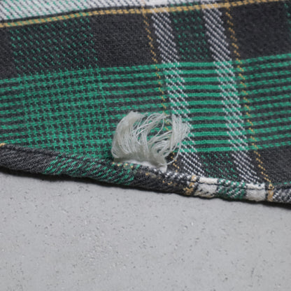SWEET-ORR PLAID COTTON FLANNEL SHIRT (BIG SIZE/GOOD COLOR/GOOD CONDITION)