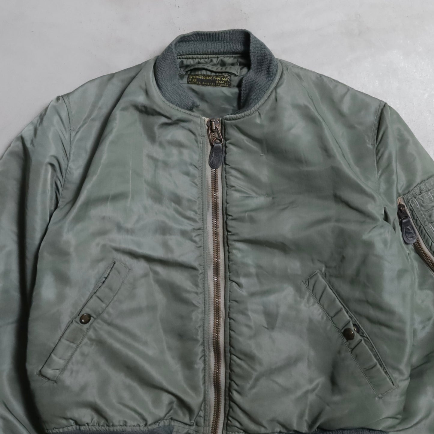 U.S.AIR FORCE MA-1 FLIGHT JACKET (SMALL/GOOD USED CONDITION)
