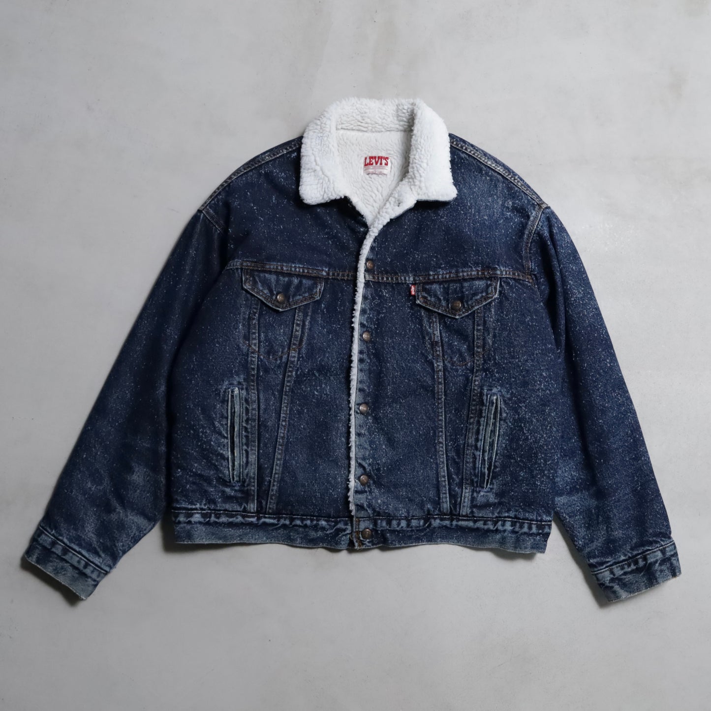 LEVI'S GALACTIC WASHED DENIM BOA JACKET (XLARGE/GOOD CONDITION)