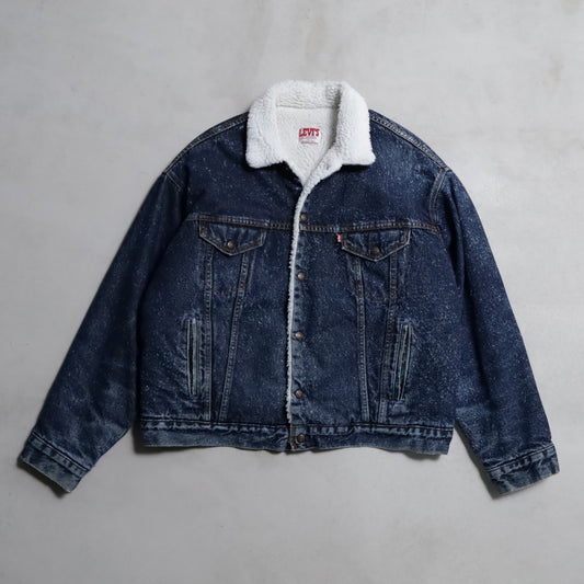 LEVI'S GALACTIC WASHED DENIM BOA JACKET (XLARGE/GOOD CONDITION)