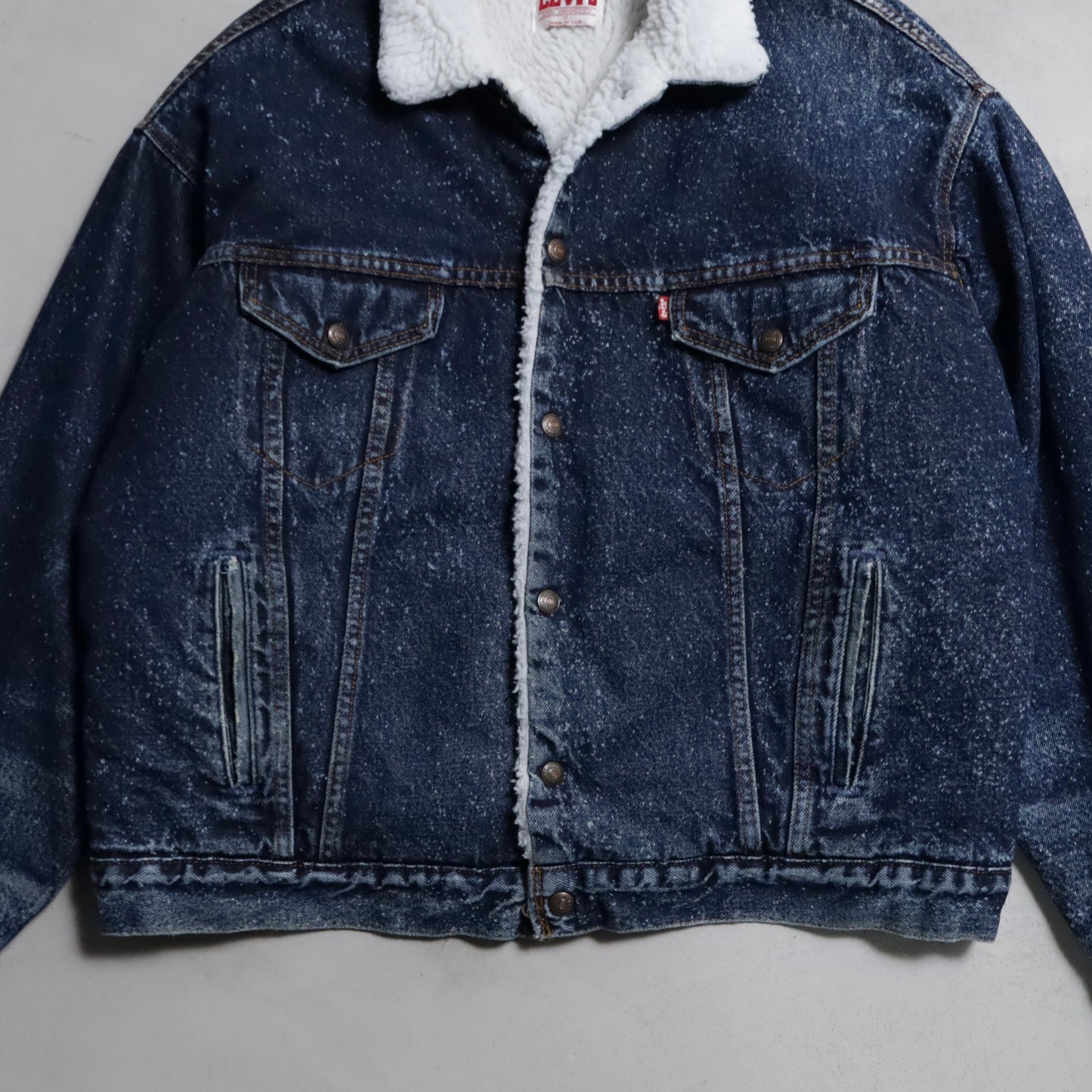 LEVI'S GALACTIC WASHED DENIM BOA JACKET (XLARGE/GOOD CONDITION)