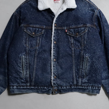 LEVI'S GALACTIC WASHED DENIM BOA JACKET (XLARGE/GOOD CONDITION)
