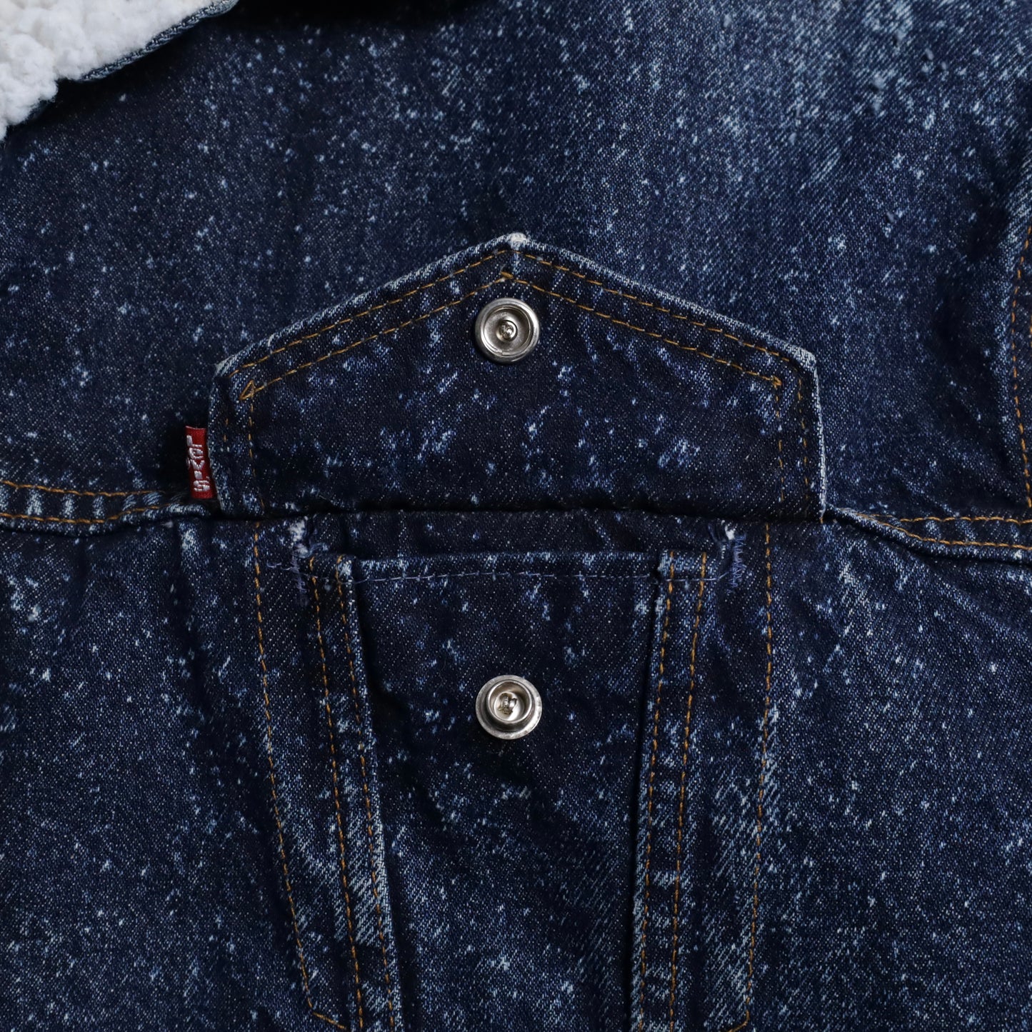 LEVI'S GALACTIC WASHED DENIM BOA JACKET (XLARGE/GOOD CONDITION)