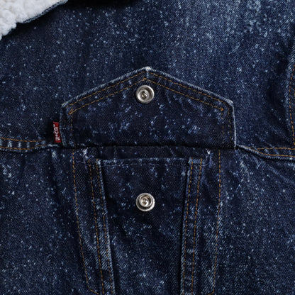 LEVI'S GALACTIC WASHED DENIM BOA JACKET (XLARGE/GOOD CONDITION)
