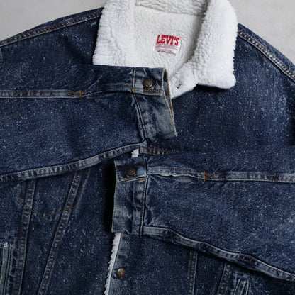 LEVI'S GALACTIC WASHED DENIM BOA JACKET (XLARGE/GOOD CONDITION)