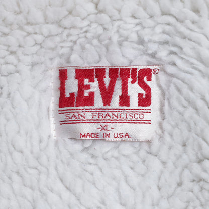 LEVI'S GALACTIC WASHED DENIM BOA JACKET (XLARGE/GOOD CONDITION)