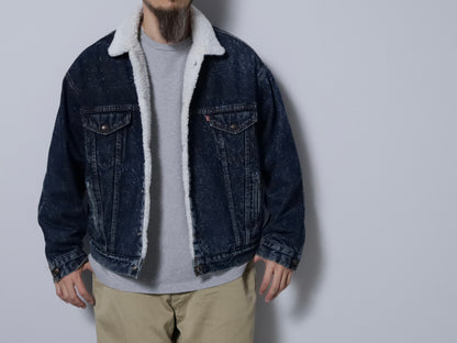LEVI'S GALACTIC WASHED DENIM BOA JACKET (XLARGE/GOOD CONDITION)