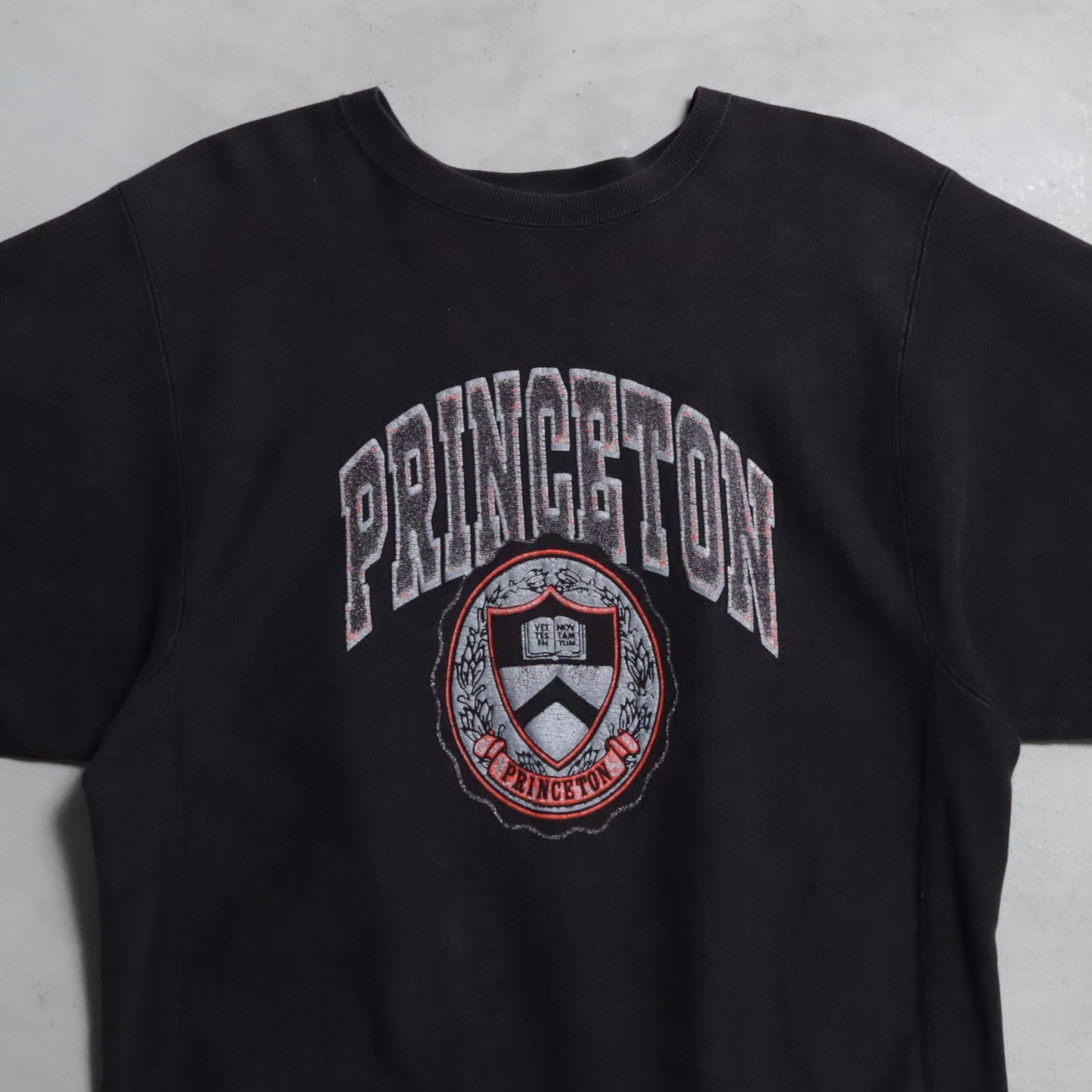 CHAMPION "PRINCETON" REVERSE WEAVE SWEAT SHIRT (BLACK/LARGE/GOOD USED CONDITION)
