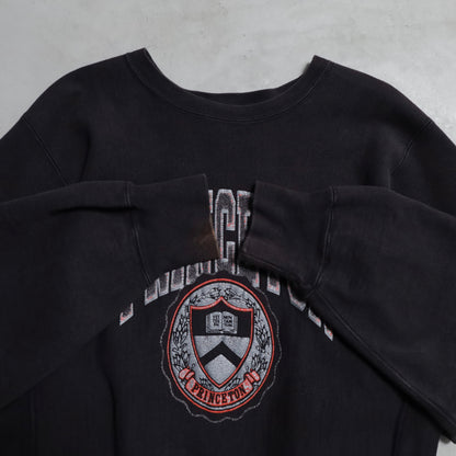CHAMPION "PRINCETON" REVERSE WEAVE SWEAT SHIRT (BLACK/LARGE/GOOD USED CONDITION)