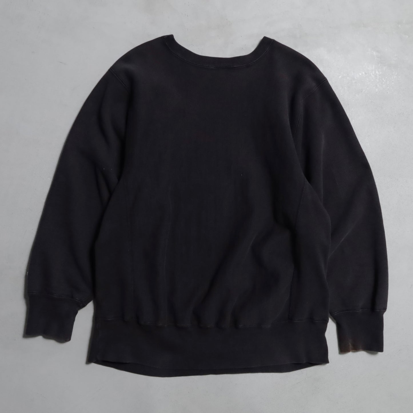 CHAMPION "PRINCETON" REVERSE WEAVE SWEAT SHIRT (BLACK/LARGE/GOOD USED CONDITION)