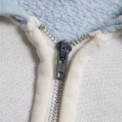SNOW PATTERN HALF-ZIP SWEAT SHIRT (BIG SIZE/GOOD USED CONDITION)