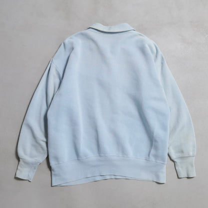 SNOW PATTERN HALF-ZIP SWEAT SHIRT (BIG SIZE/GOOD USED CONDITION)