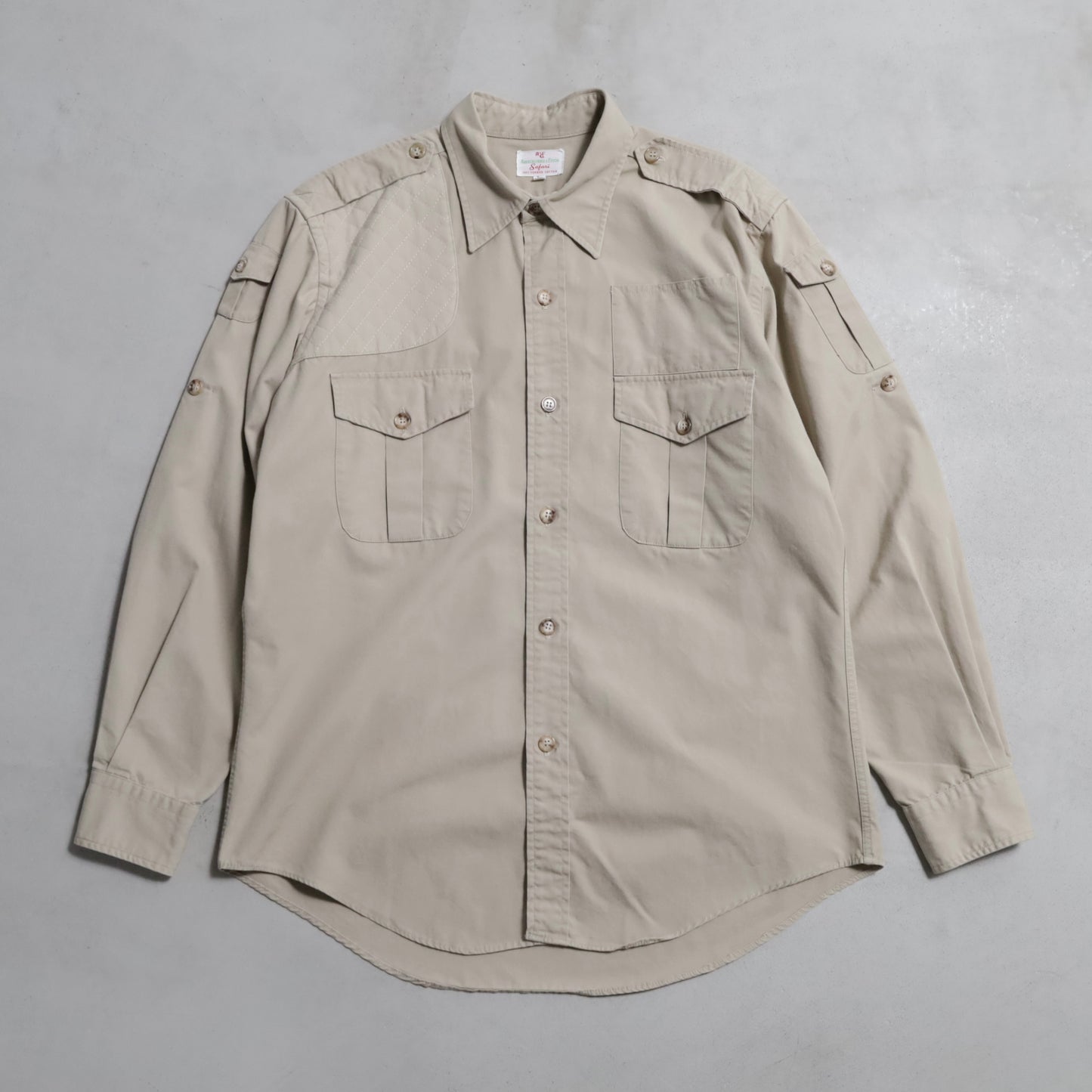 ABERCROMBIE&FITCH SAFARI JACKE WITH GUN FLAP (LARGE/GOOD CONDITION)