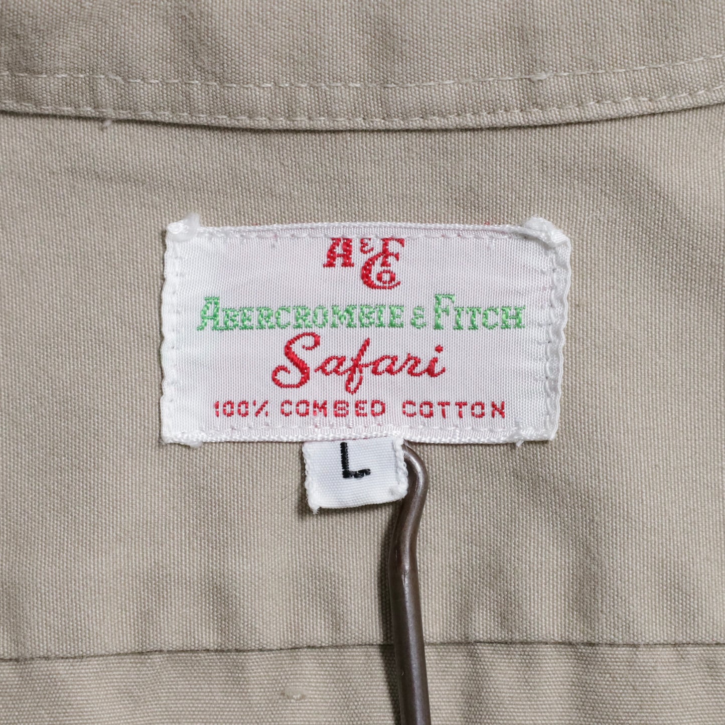 ABERCROMBIE&FITCH SAFARI JACKE WITH GUN FLAP (LARGE/GOOD CONDITION)