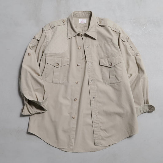 ABERCROMBIE&FITCH SAFARI JACKE WITH GUN FLAP (LARGE/GOOD CONDITION)