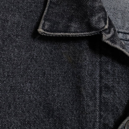 LEVI'S 70507-4858 YARN-DYED BLACK DENIM JACKET (SMALL/GOOD CONDITION)
