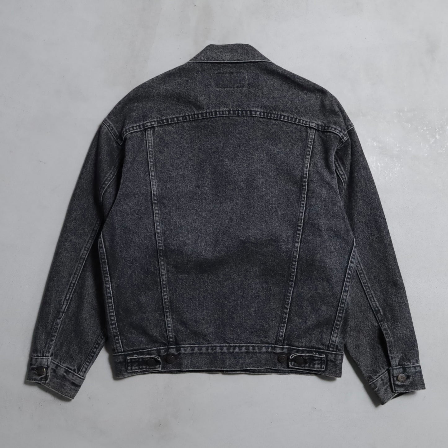 LEVI'S 70507-4858 YARN-DYED BLACK DENIM JACKET (SMALL/GOOD CONDITION)