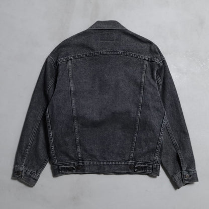 LEVI'S 70507-4858 YARN-DYED BLACK DENIM JACKET (SMALL/GOOD CONDITION)