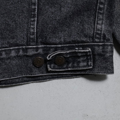 LEVI'S 70507-4858 YARN-DYED BLACK DENIM JACKET (SMALL/GOOD CONDITION)