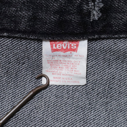 LEVI'S 70507-4858 YARN-DYED BLACK DENIM JACKET (SMALL/GOOD CONDITION)