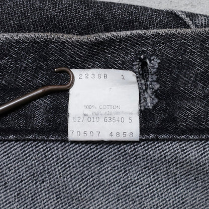 LEVI'S 70507-4858 YARN-DYED BLACK DENIM JACKET (SMALL/GOOD CONDITION)