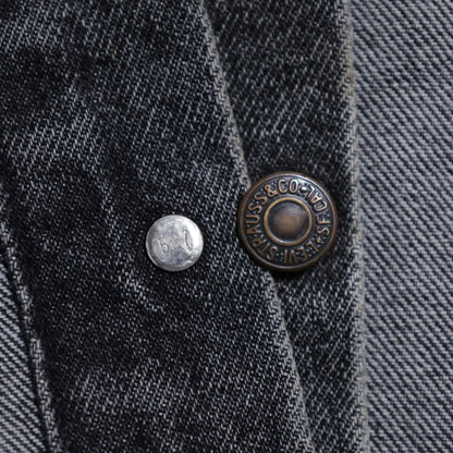 LEVI'S 70507-4858 YARN-DYED BLACK DENIM JACKET (SMALL/GOOD CONDITION)