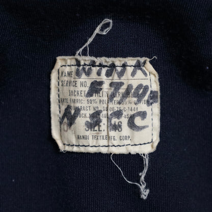 U.S.NAVY DARK BLUE UTILITY JACKET WITH PATCH (SIZE 44S/GOOD CONDITION)