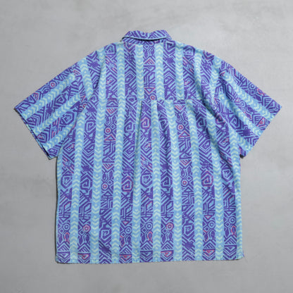 QUIKSILVER ALL-OVER PATTERN S/S SHIRT (LARGE/GOOD CONDITION)