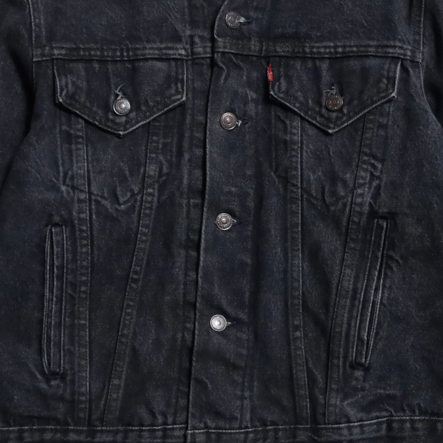 LEVI'S 70506-0259 BLACK DENIM JACKET (SIZE 40/GOOD CONDITION)