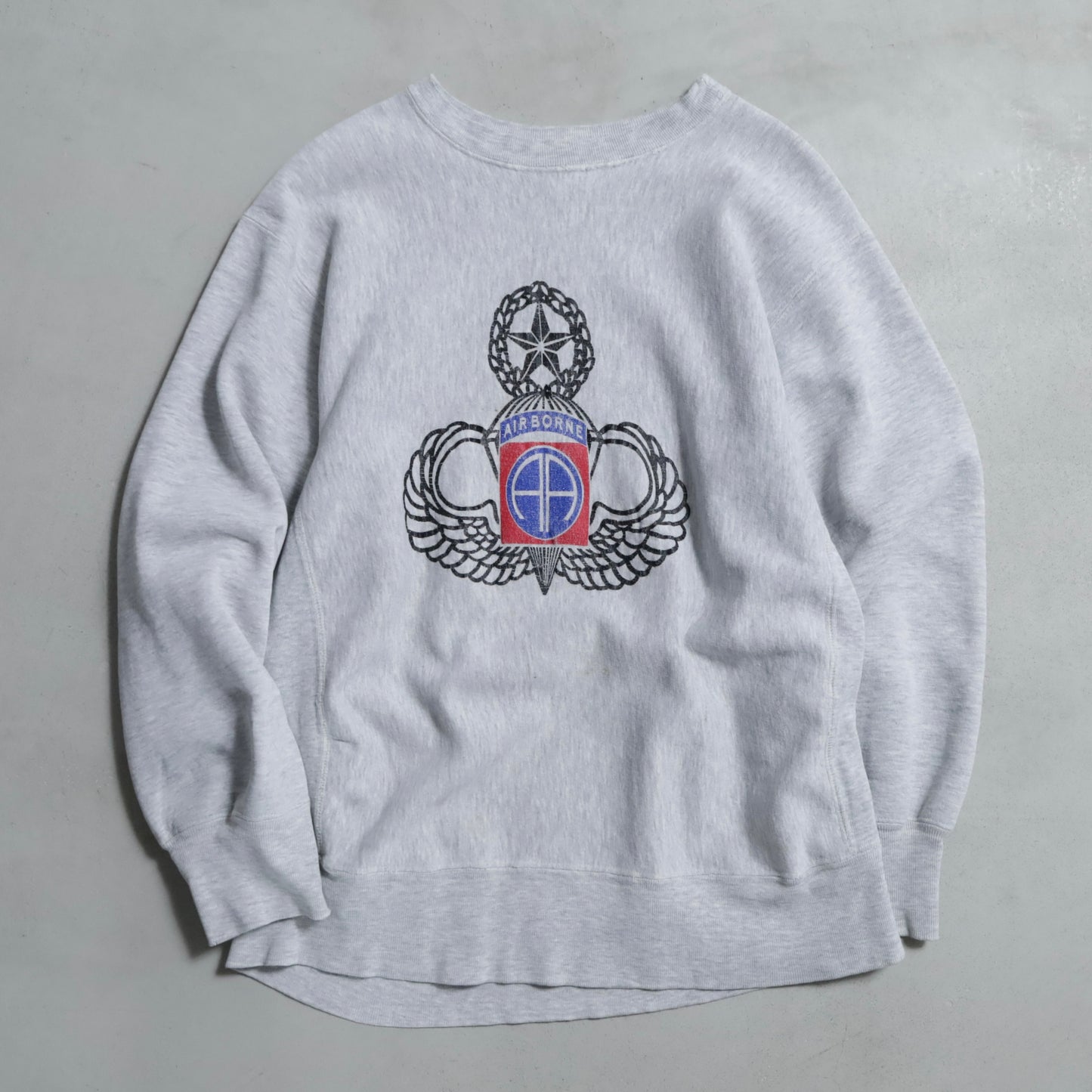 CHAMPION "AIRBORNE" REVERSE WEAVE SWEAT SHIRT (XLARGE/GOOD USED CONDITION)