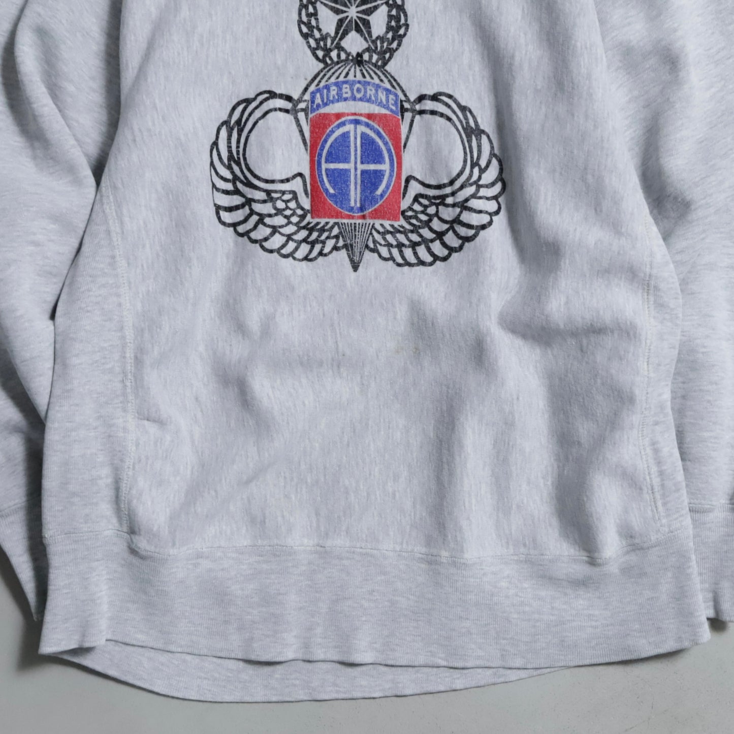 CHAMPION "AIRBORNE" REVERSE WEAVE SWEAT SHIRT (XLARGE/GOOD USED CONDITION)