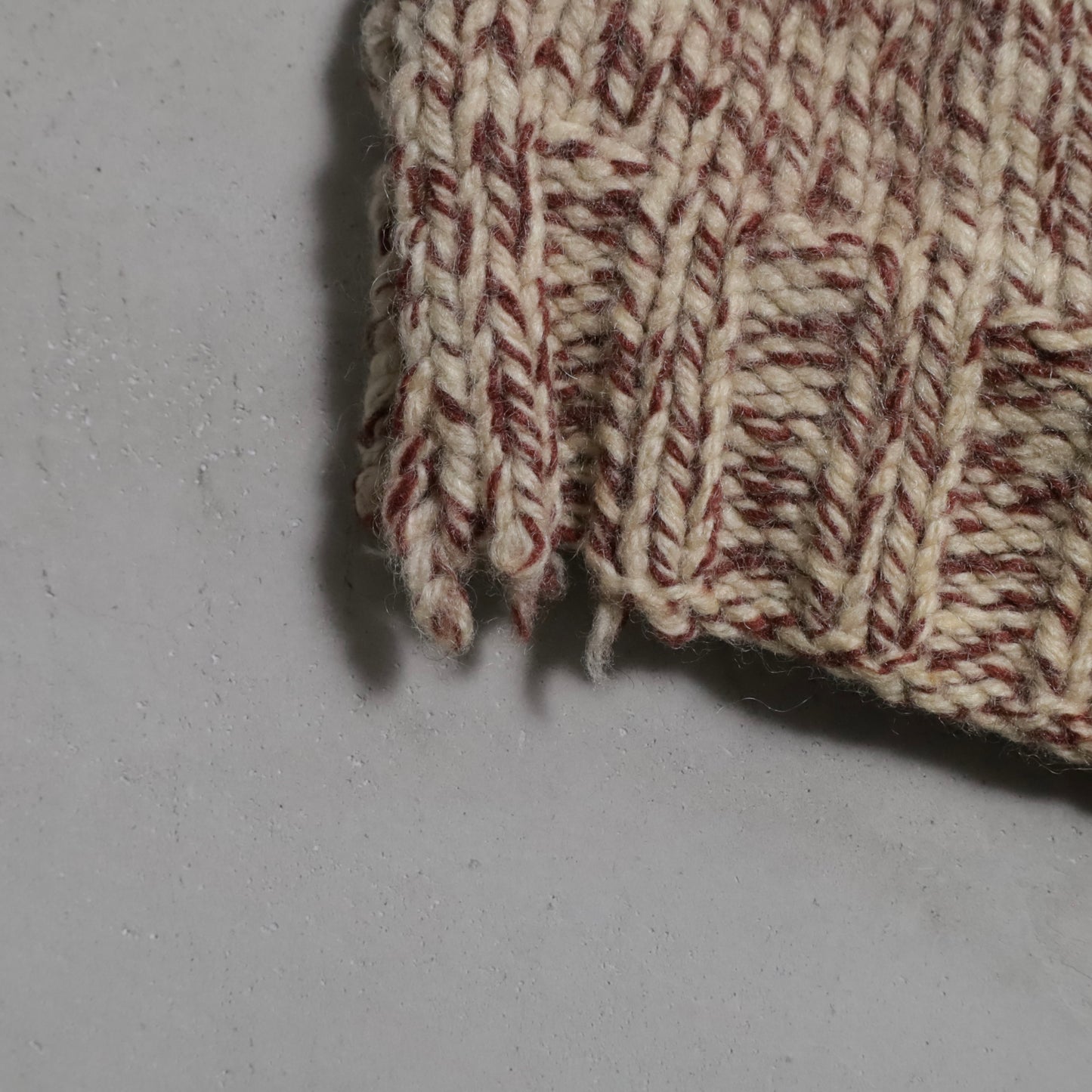 WOLF PATTERN COWICHAN SWEATER (MIX COLOR/BIG SIZE/GOOD CONDITION)