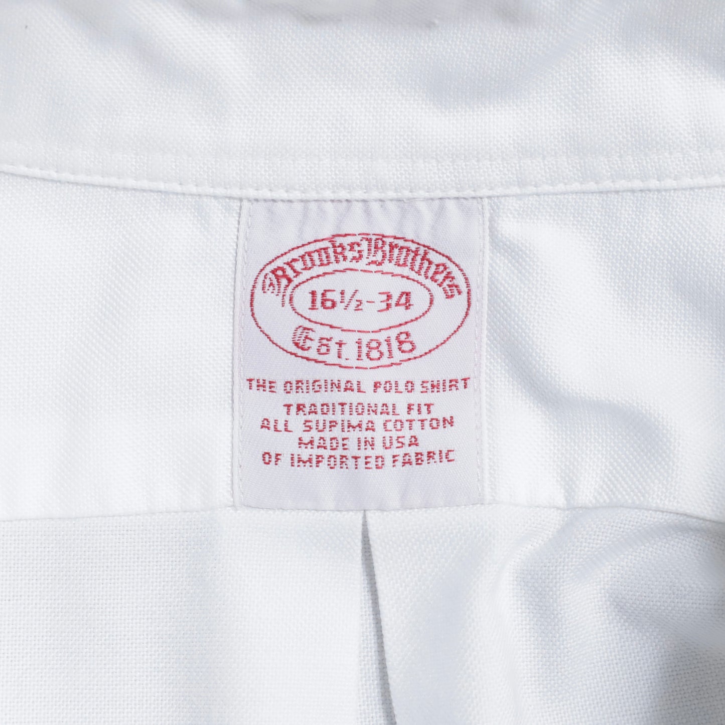 BROOKS BROTHERS OXFORD B.D. SHIRT (16 1/2-34/GOOD CONDITION)