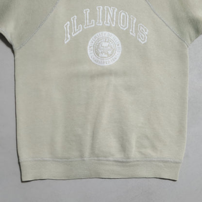 OLD "ILLINOIS" S/S SWEAT SHIRT (SUPER SUN FADE/GOOD CONDITION)