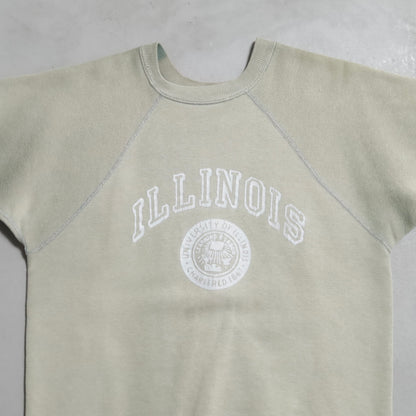 OLD "ILLINOIS" S/S SWEAT SHIRT (SUPER SUN FADE/GOOD CONDITION)