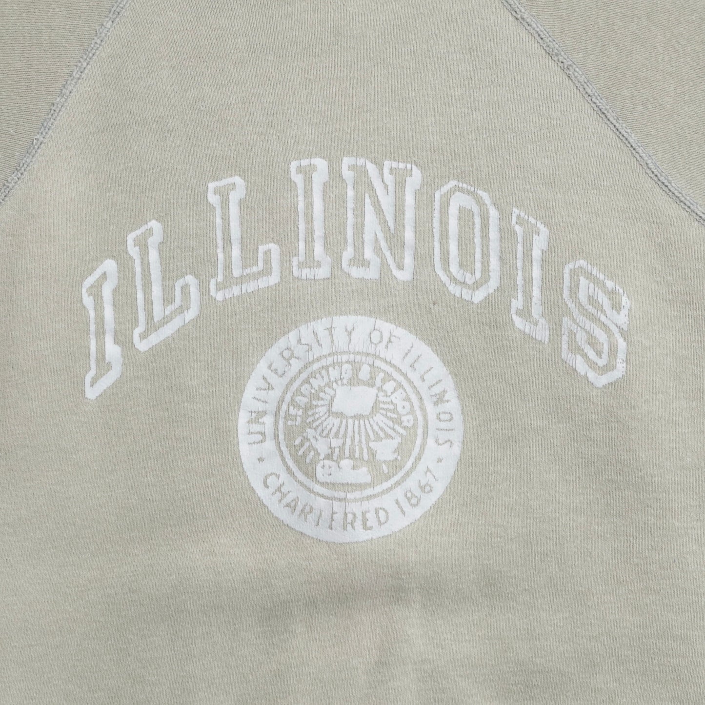 OLD "ILLINOIS" S/S SWEAT SHIRT (SUPER SUN FADE/GOOD CONDITION)