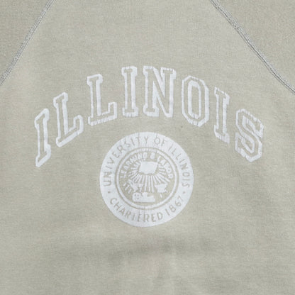 OLD "ILLINOIS" S/S SWEAT SHIRT (SUPER SUN FADE/GOOD CONDITION)