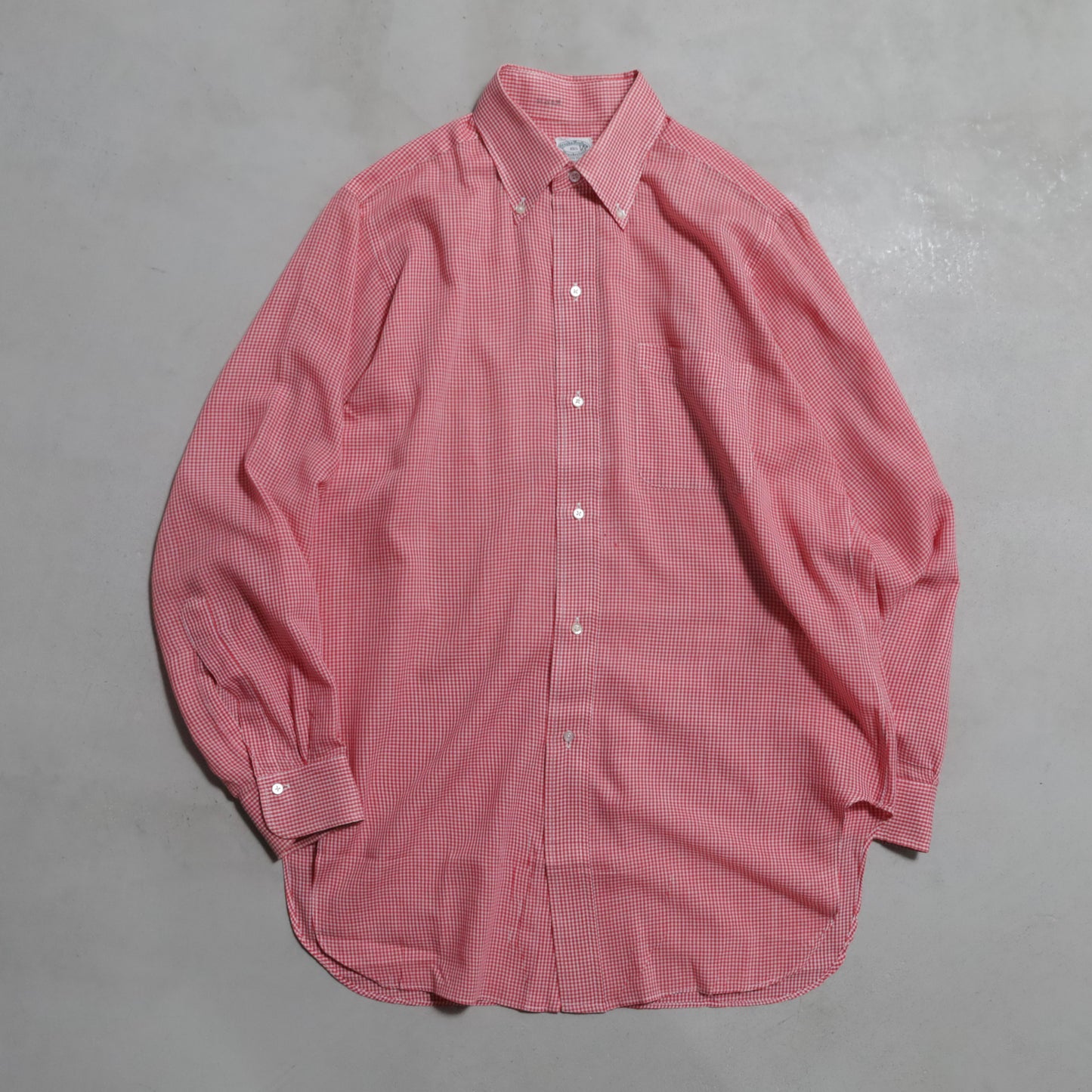 BROOKS BROTHERS BROOKSCLOTH B.D. SHIRT (6BUTTON/SIZE 15 1-2/GOOD CONDITION)