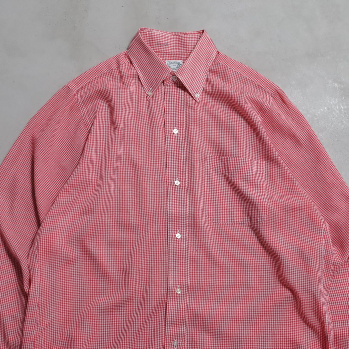 BROOKS BROTHERS BROOKSCLOTH B.D. SHIRT (6BUTTON/SIZE 15 1-2/GOOD CONDITION)