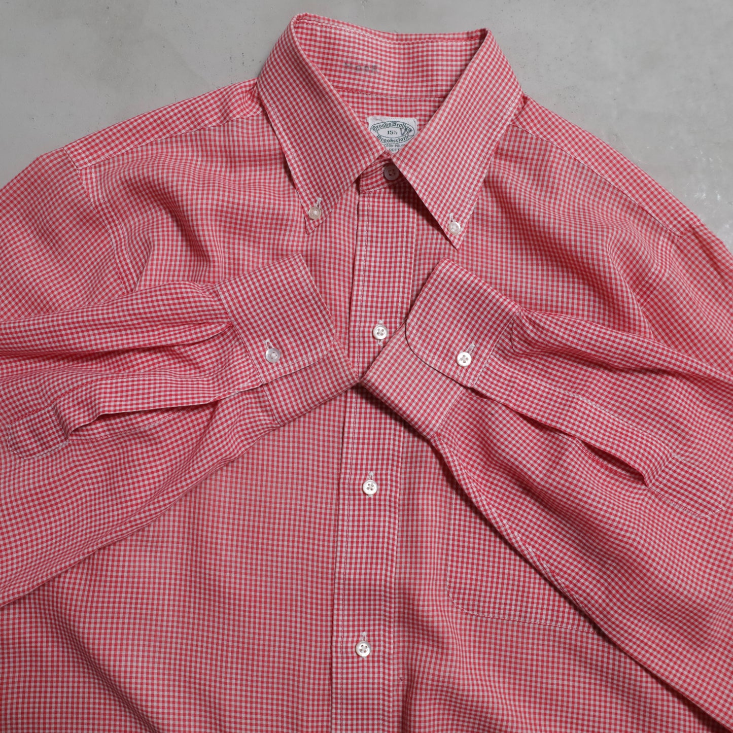 BROOKS BROTHERS BROOKSCLOTH B.D. SHIRT (6BUTTON/SIZE 15 1-2/GOOD CONDITION)