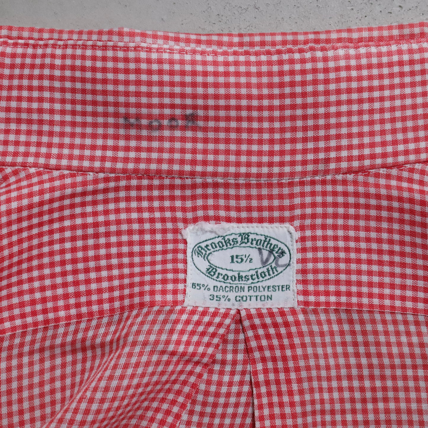 BROOKS BROTHERS BROOKSCLOTH B.D. SHIRT (6BUTTON/SIZE 15 1-2/GOOD CONDITION)